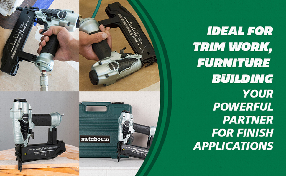 Metabo HPT Brad Nailer Kit, Pneumatic, 18 Gauge, 5/8Inch up to 2Inch