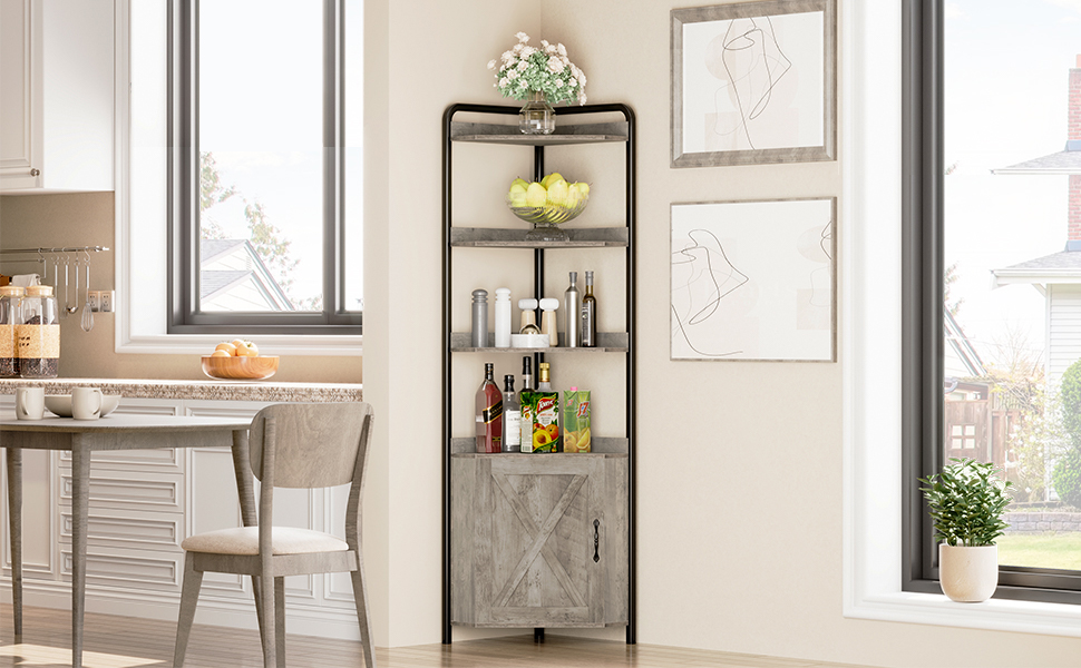 IDEALHOUSE Corner Shelf 70.9 Inch Tall Corner