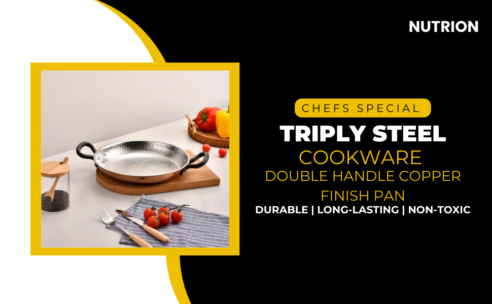 SPN-E2FA Double Handle Copper Finish Pan