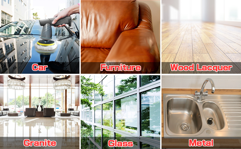 BOKA 3 Inch Wool Buffing Polishing Pad Kit, 10 PCS Drill