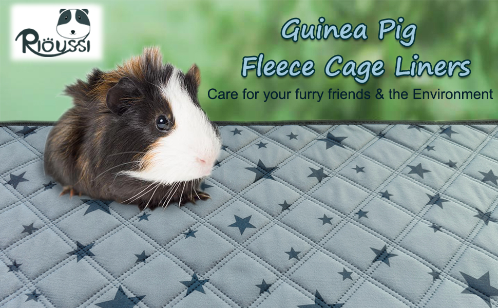 Guinea Pig Cage Liners, Absorbent Washable Reusable Guinea Pig Fleece