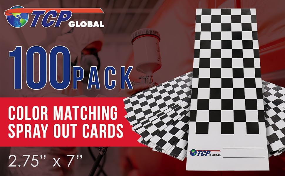 TCP Global Paint Color Matching Spray Out Cards (Pack of