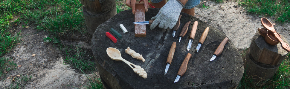 Wide range of wood carving projects