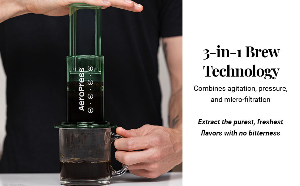 エアロプレス緑　Green Amazon.com: AeroPress Clear Green Coffee Press – 3 In 1 Brew