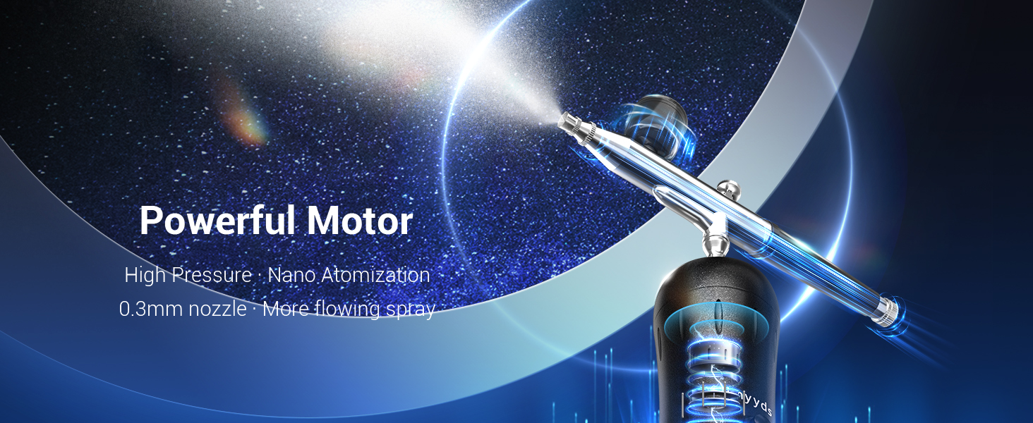 imyyds Airbrush Kit with Compressor, High Pressure Cordless