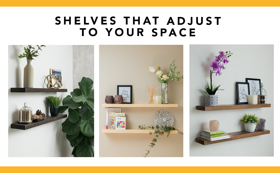 Floating Shelves 36 inches Long (Set of 2) Walnut Shelves