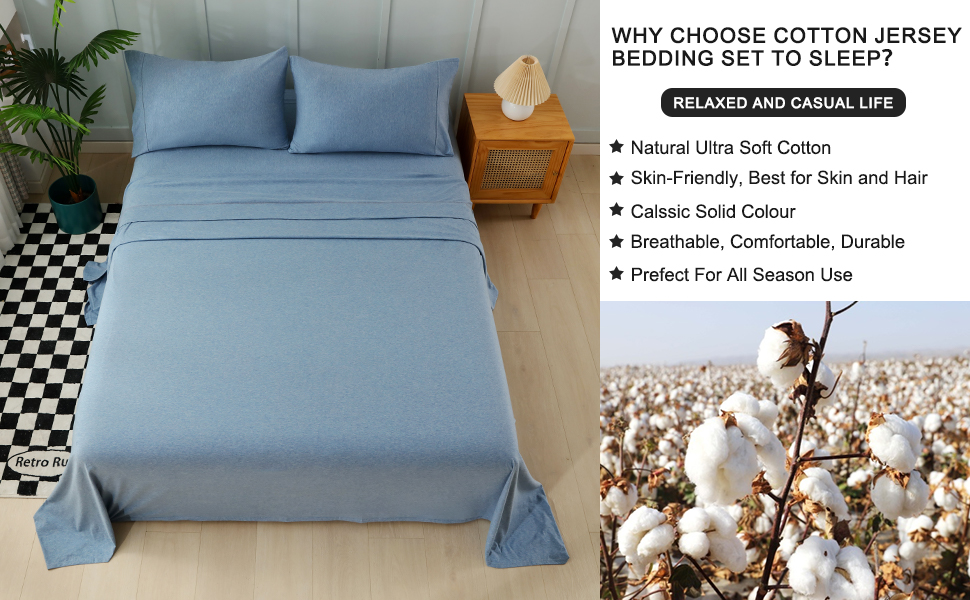 jersey sheet set queen breathable ultra soft cotton jersey queen sheets