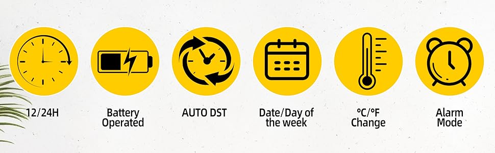 15" Large Digital Wall Clock Battery Ope... 12 wall clocks large wall clock