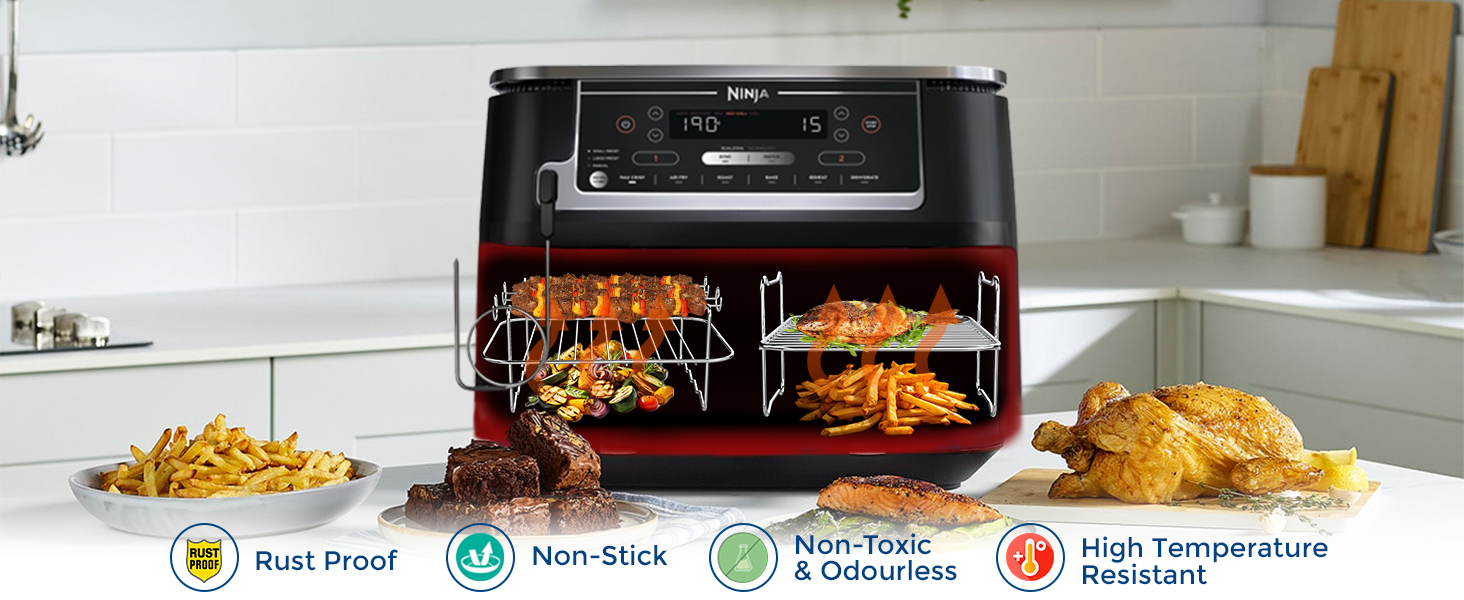 Ninja AF400UK Air Fryer Racks Set Specifically Made for 9.5L Ninja