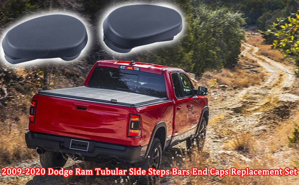 WXQP Oval Running Board End Caps Tubular Side Steps Bars