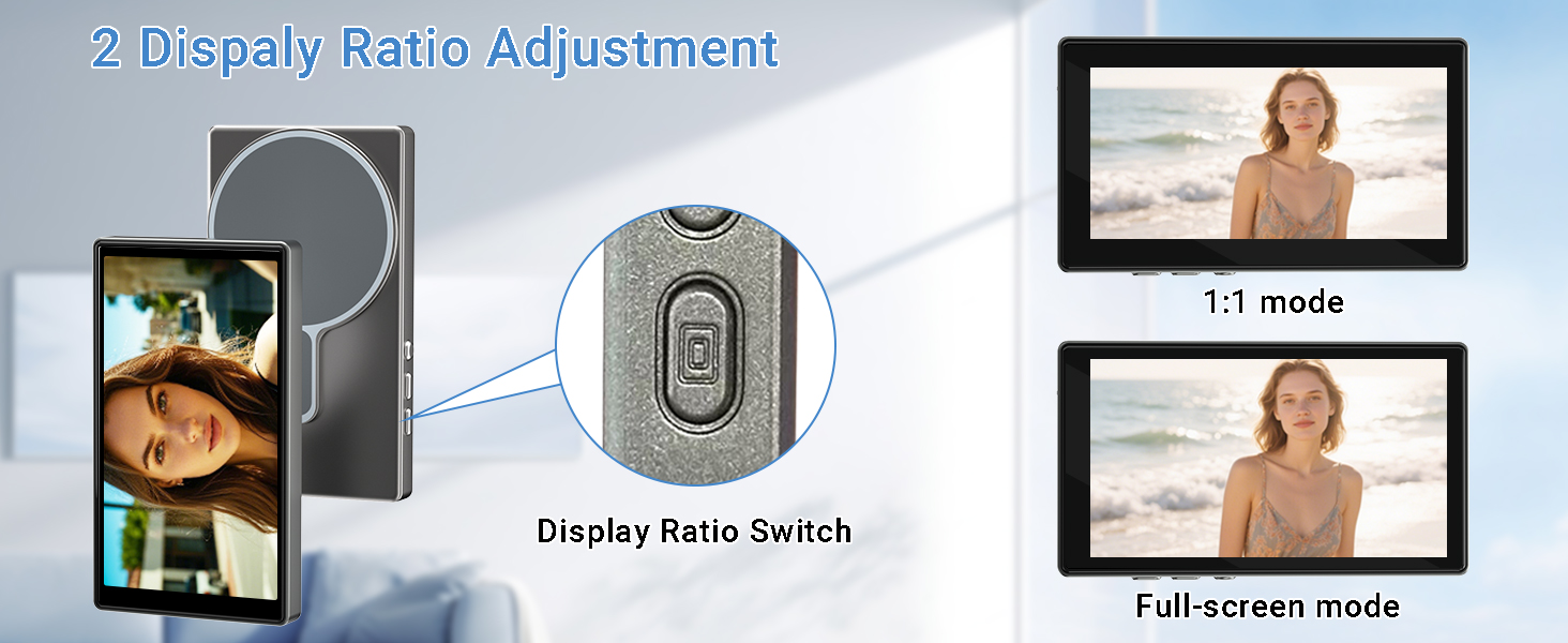 Magnetic Back Camera Monitor for iPhone Android