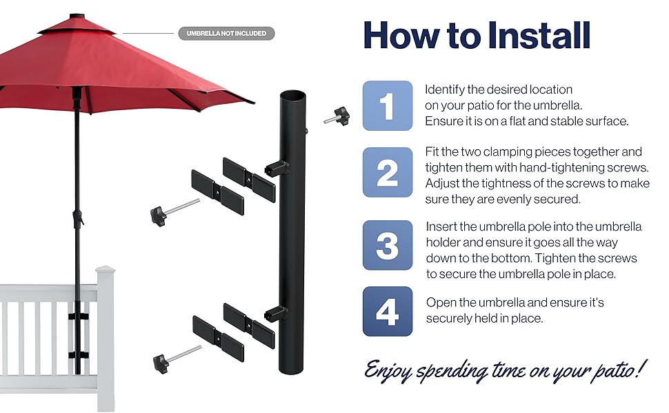 Patio Umbrella Holder Instructions