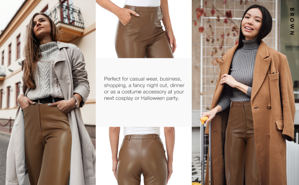 leather pants for women straight leg faux leather pants for women wide leg leather pants for women