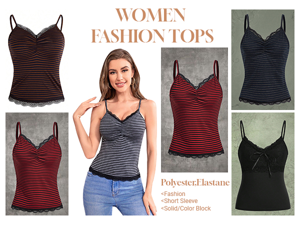 トップス Sora bicolor camisole andmary Sora bicolor camisole black