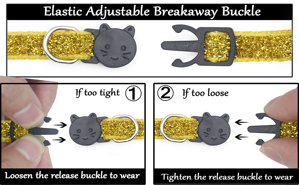 Cat Collars,Breakaway Cat Collars with Bells,Adjustable