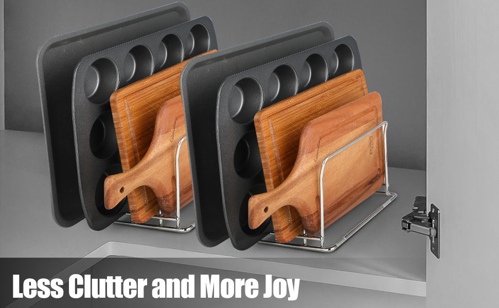 Joy Aid Cutting Board Organizer, 4Slot Stainless Steel