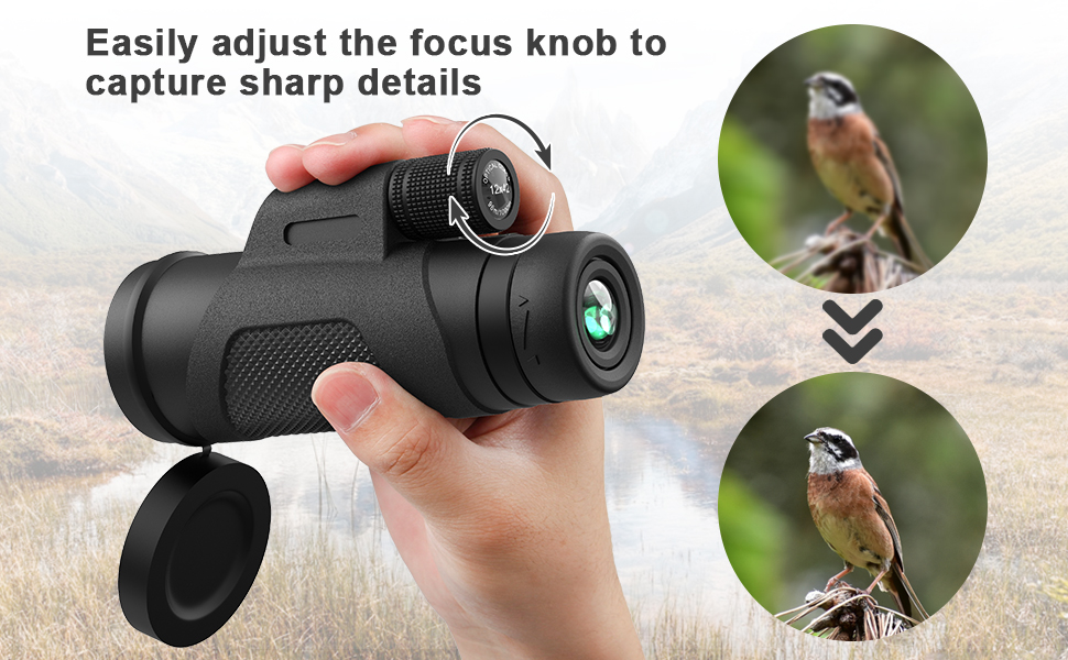 Amazon.com : 12x42 Monocular Telescope for Adults, High Powered HD