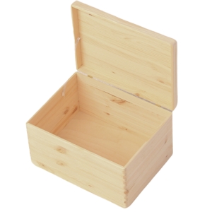 wooden box with lid