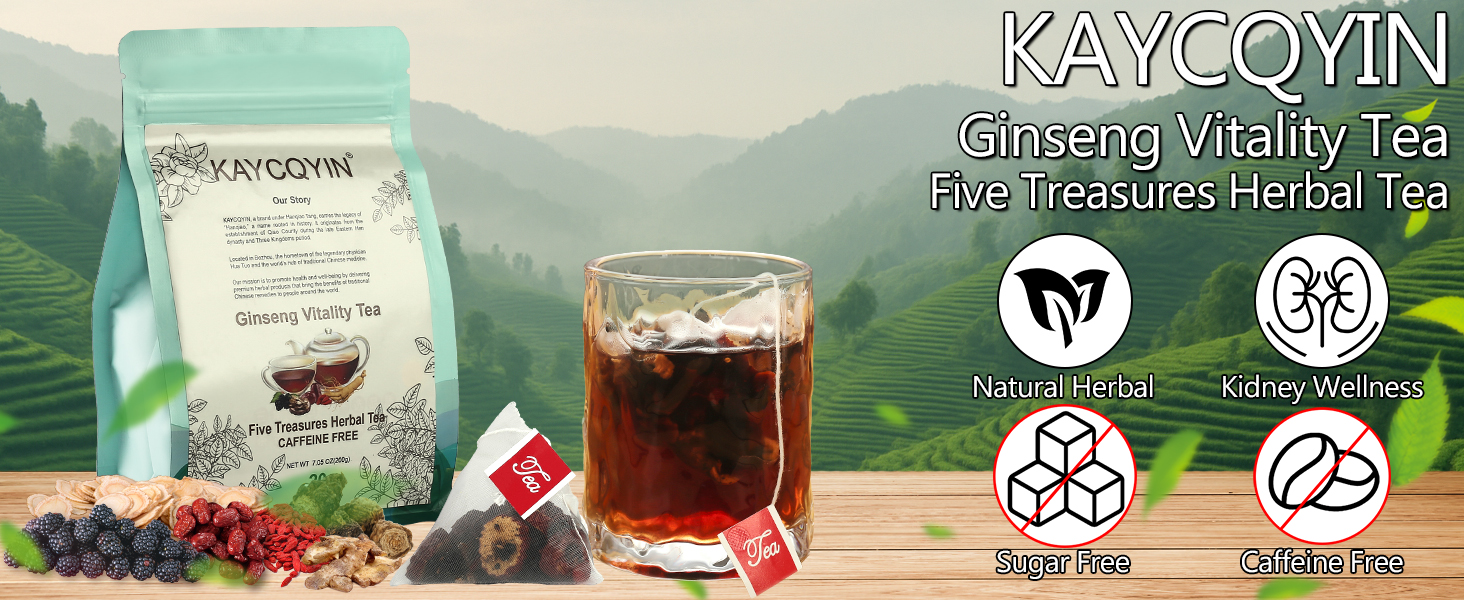 kidney tea formula ginseng six treasure tea