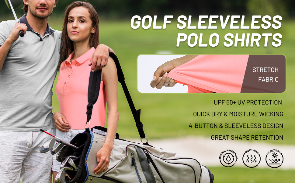 black ladies golf shirt