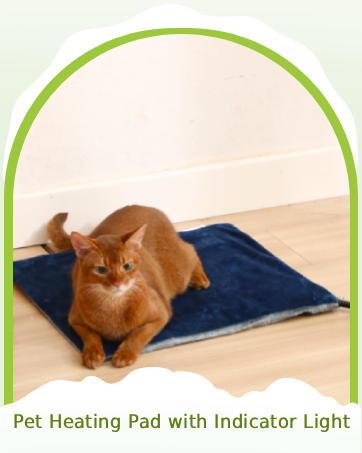 Pet heating pad with indicator light
