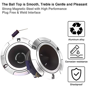 Car tweeter with aluminum diaphragm