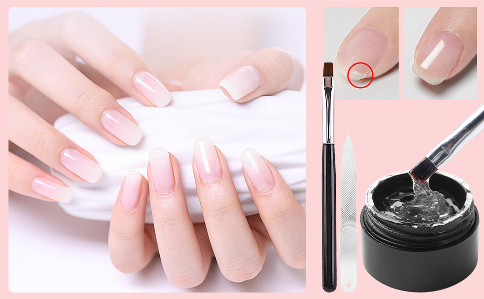 Nail Repair Protection Gel, Nail Repair Kit for Split Natural Nail, Nail Hardeners