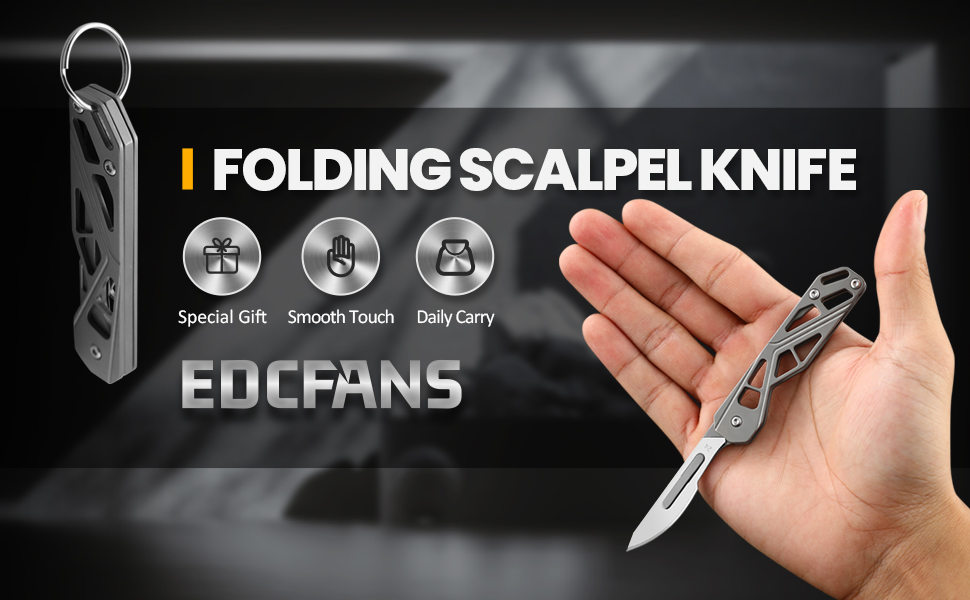 edcfans Small Pocket Knife for Men, Folding Scalpel Knife