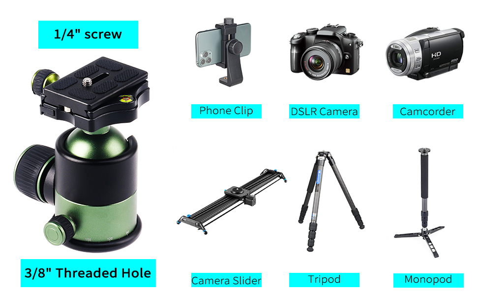 Foto4easy Tripod Ball Head 360 Degree Rotating Panoramic