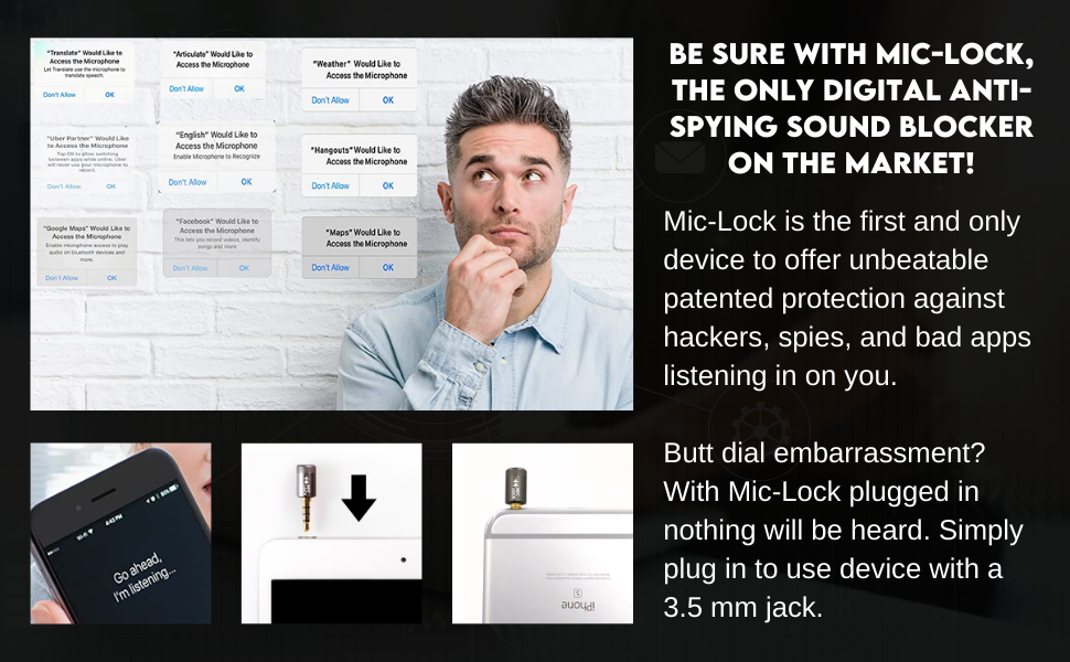 MicLock Microphone Blocker Audio Input Blocking Device