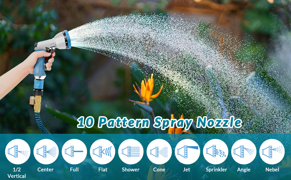 Garden Hose 30M/100FT, Flexible Expandable Water Hose Pipe with 3/4