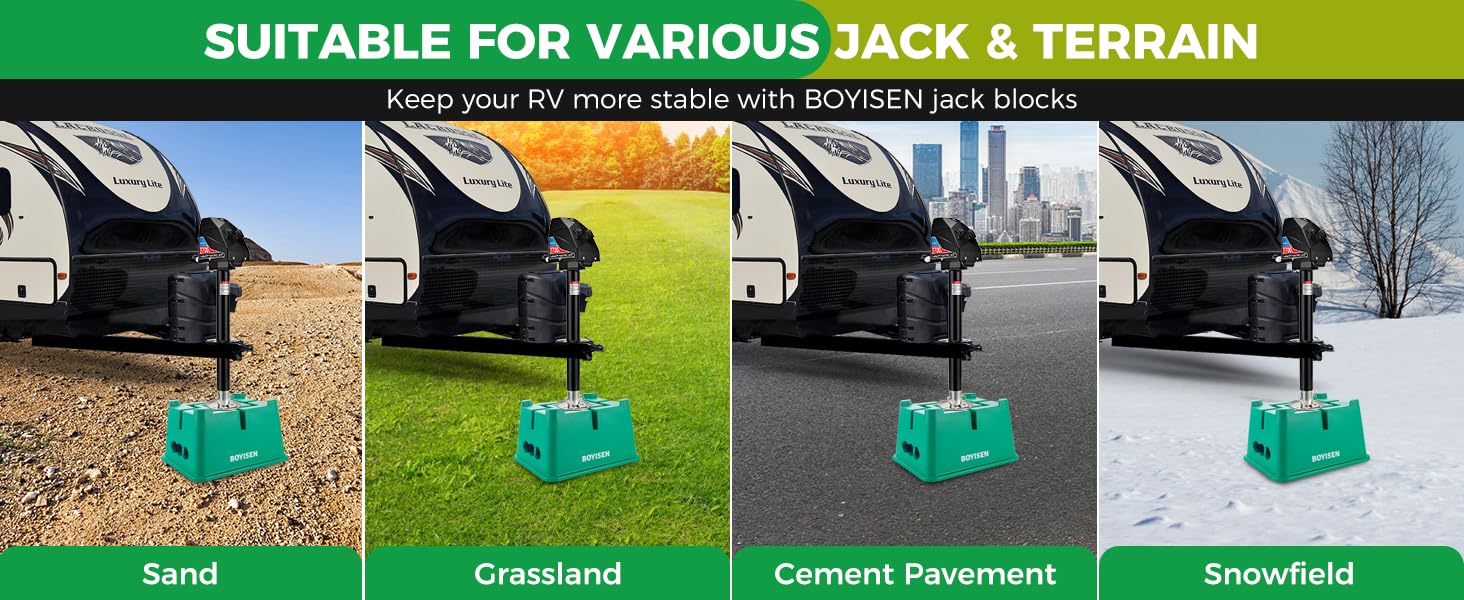 BOYISEN Trailer Jack Block RV Jack Blocks for 5th Wheel