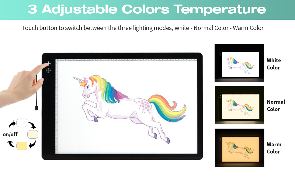 A2 Light Box Battery Powered Diamond Painting Light Pad, 3 Colors 6