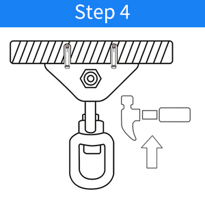 360 Rotating Hammock Hanging Kit - Heavy Duty Stainless Steel 1000 lb Loading Hammock Hooks for Trapeze, Yoga, Boxing Bag, Hammock Chair, Porch 15 Knock the expansion screw into the mounting hole until the gasket is close to the wall.