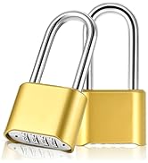 【15lbs 4oz】 FOREST LOCK Lockwise 4 Digit Heavy Duty Combination Padlock, Weatherproof