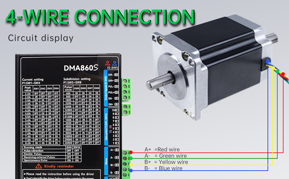 US】Nema23 Stepper Motor,270 oz.in,76mm,1.8 deg,3A,with 4