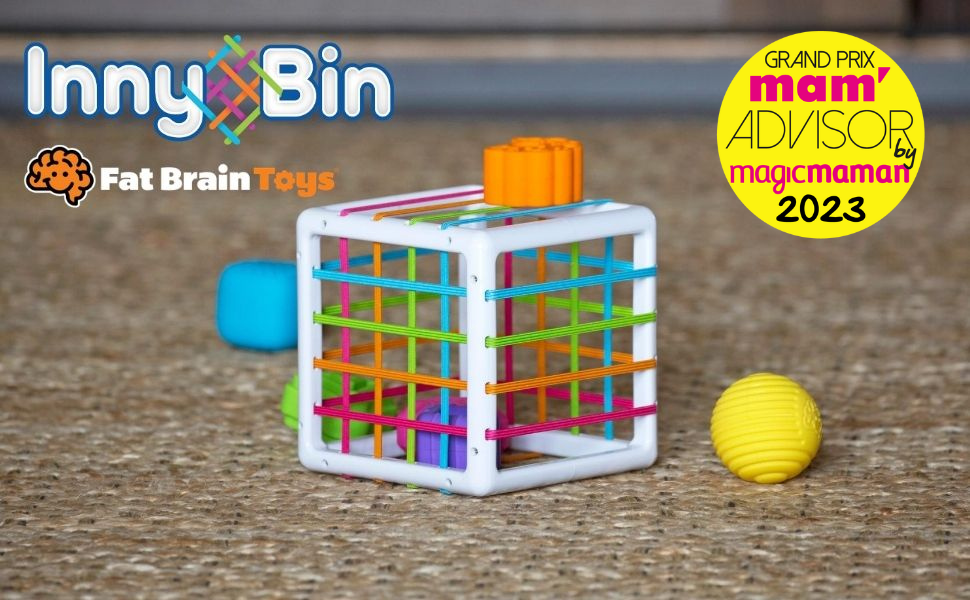 Fat Brain Toys F251 Fat Brain InnyBin, Kids Preschool, Shape Sorter, Sorting Building Sets