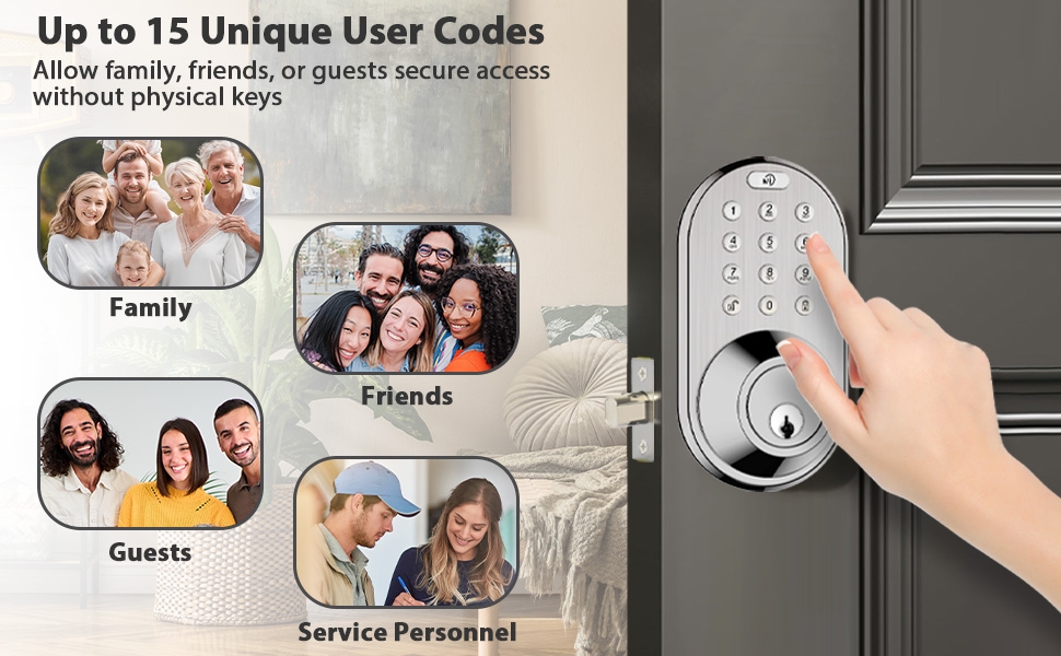 MiLock Keyless Entry Keypad Deadbolt Door Lock