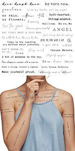 inspirational quotes cursive words temporary tattoos for women realistic handwrite sayings motivate