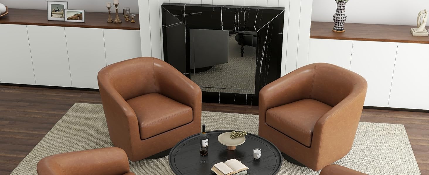 Brown Swivel Accent Chair