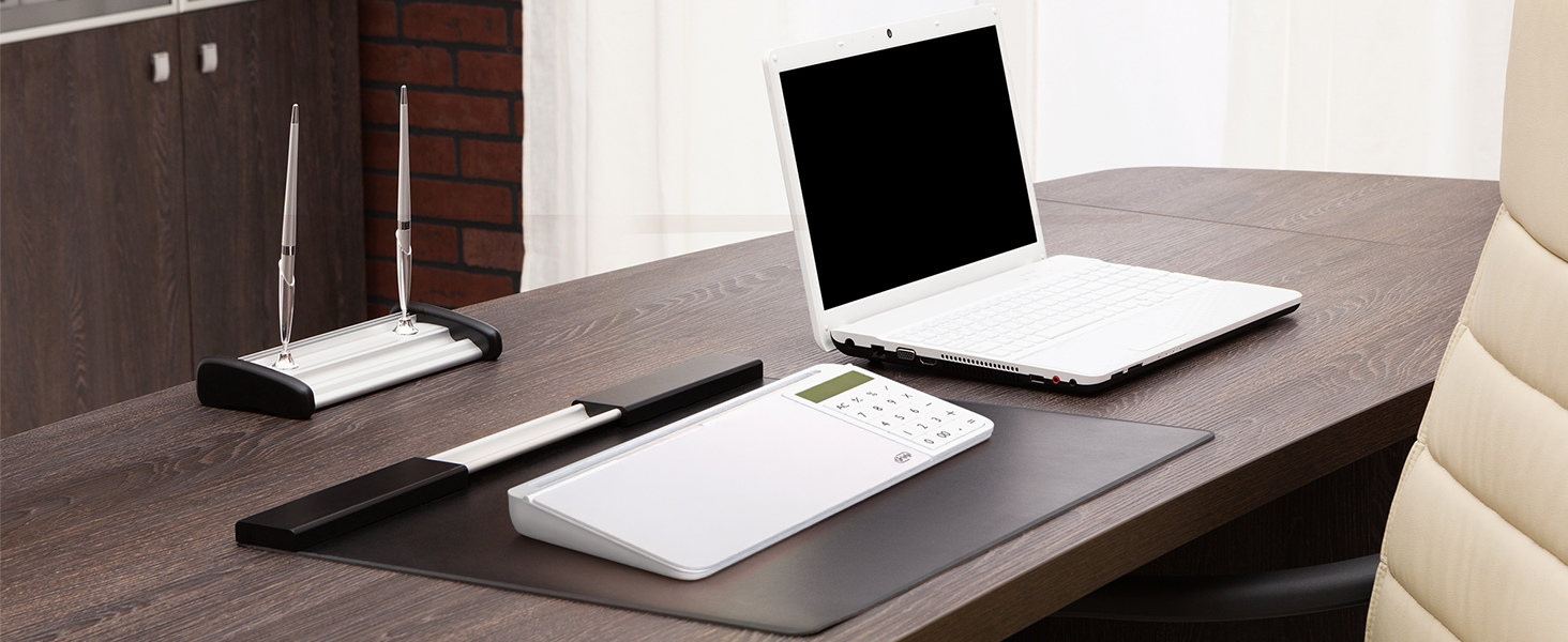 Griply Small Desktop Glass Whiteboard Dry Erase Computer Pad White