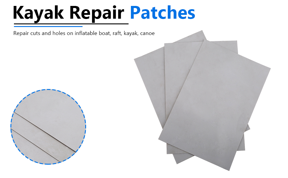 PVC Repair Kit, Inflatable Boat Repair Kit, 3Pcs Boat Repair PVC Patches Accessory