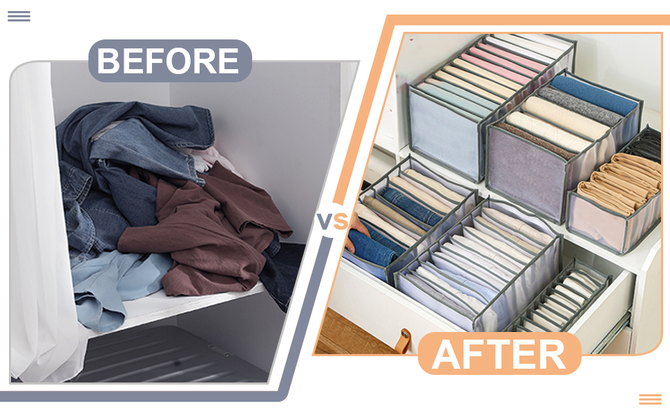 ARNTY Wardrobe Clothes Organizer, Upgraded Drawer