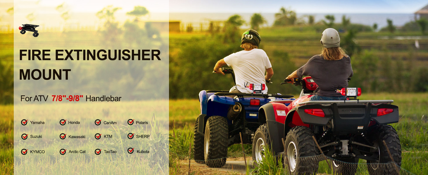 ATV Fire Extinguisher Mount hanlebar Fire Extinguisher Bracket Holder atv honda yamaha accessories