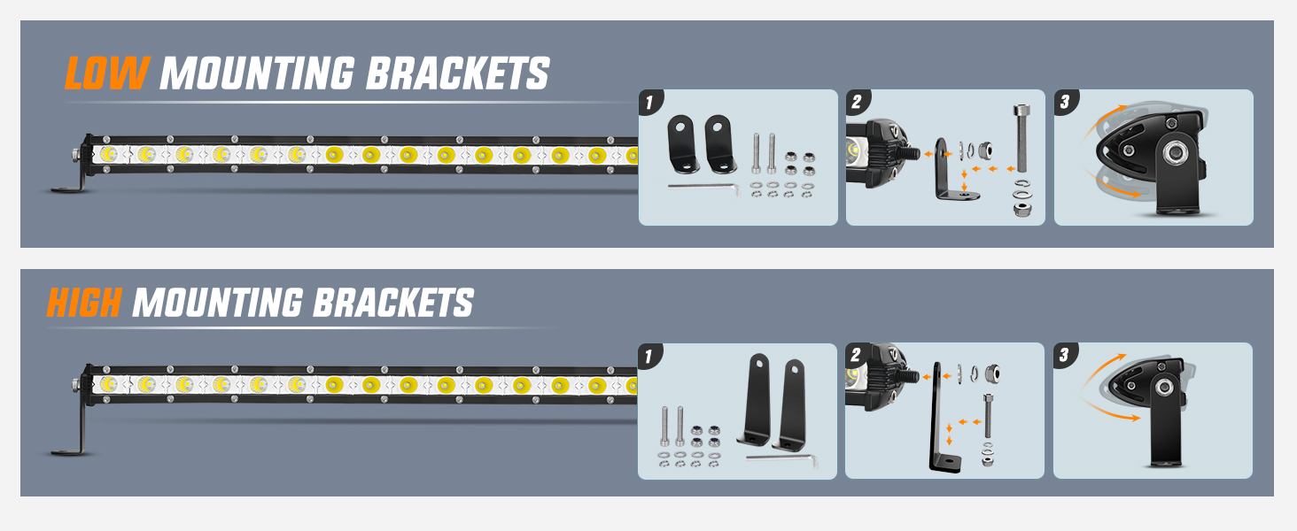 slim light bar truck light bar