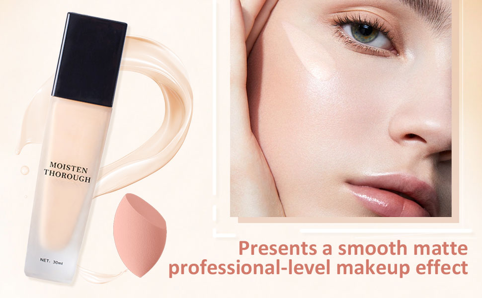 Presents a smooth matte professional-level makeup effect