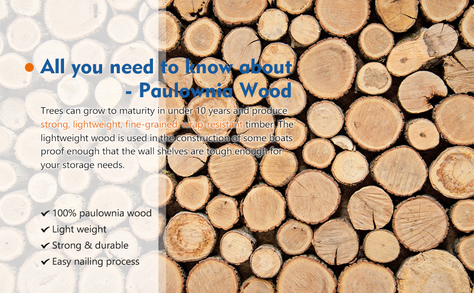 Natural Wood Floating Shelves 36 Inch