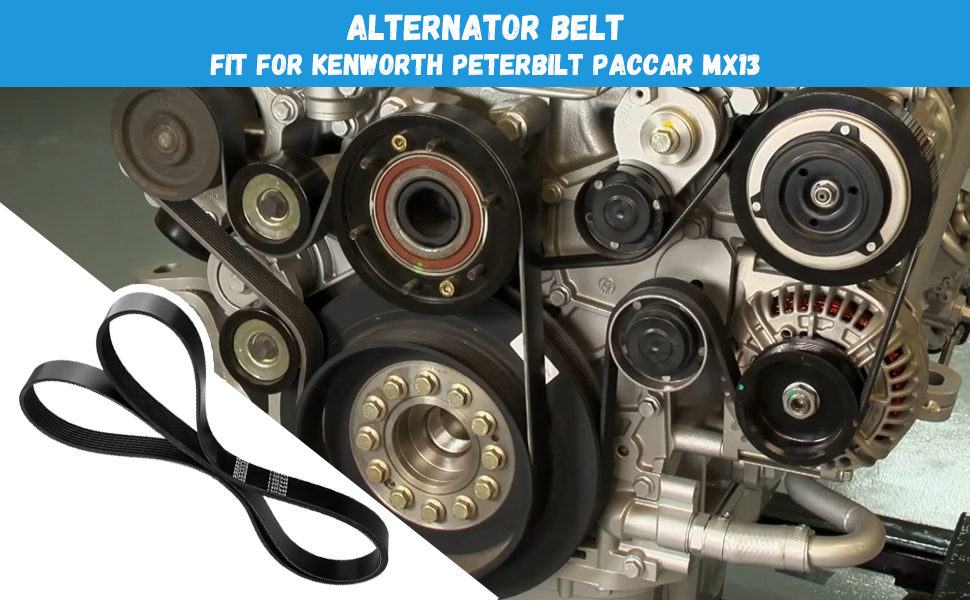 EMIHO Alternator Belt Fit for Kenworth Peterbilt Paccar