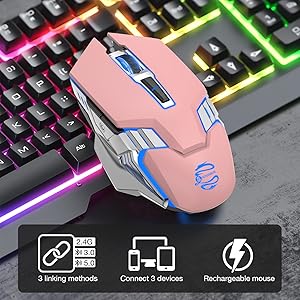 MOUSE LBシリーズ★i7/8GB/SSD120GB/BD/美品 Amazon.com: LuLabboard Wireless Gaming Mouse, Rechargeable