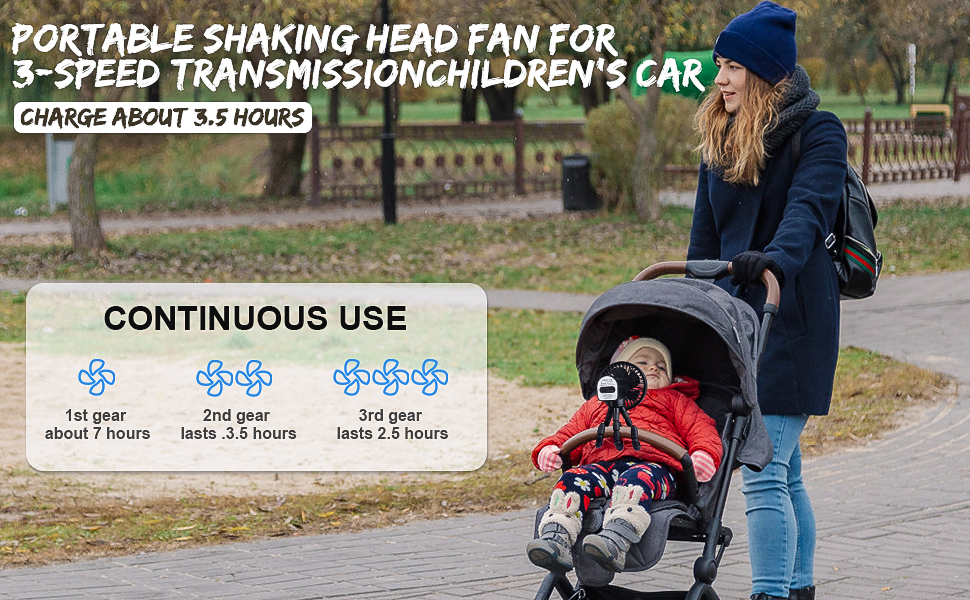 Baby cart fan Endurance 3-5 hours